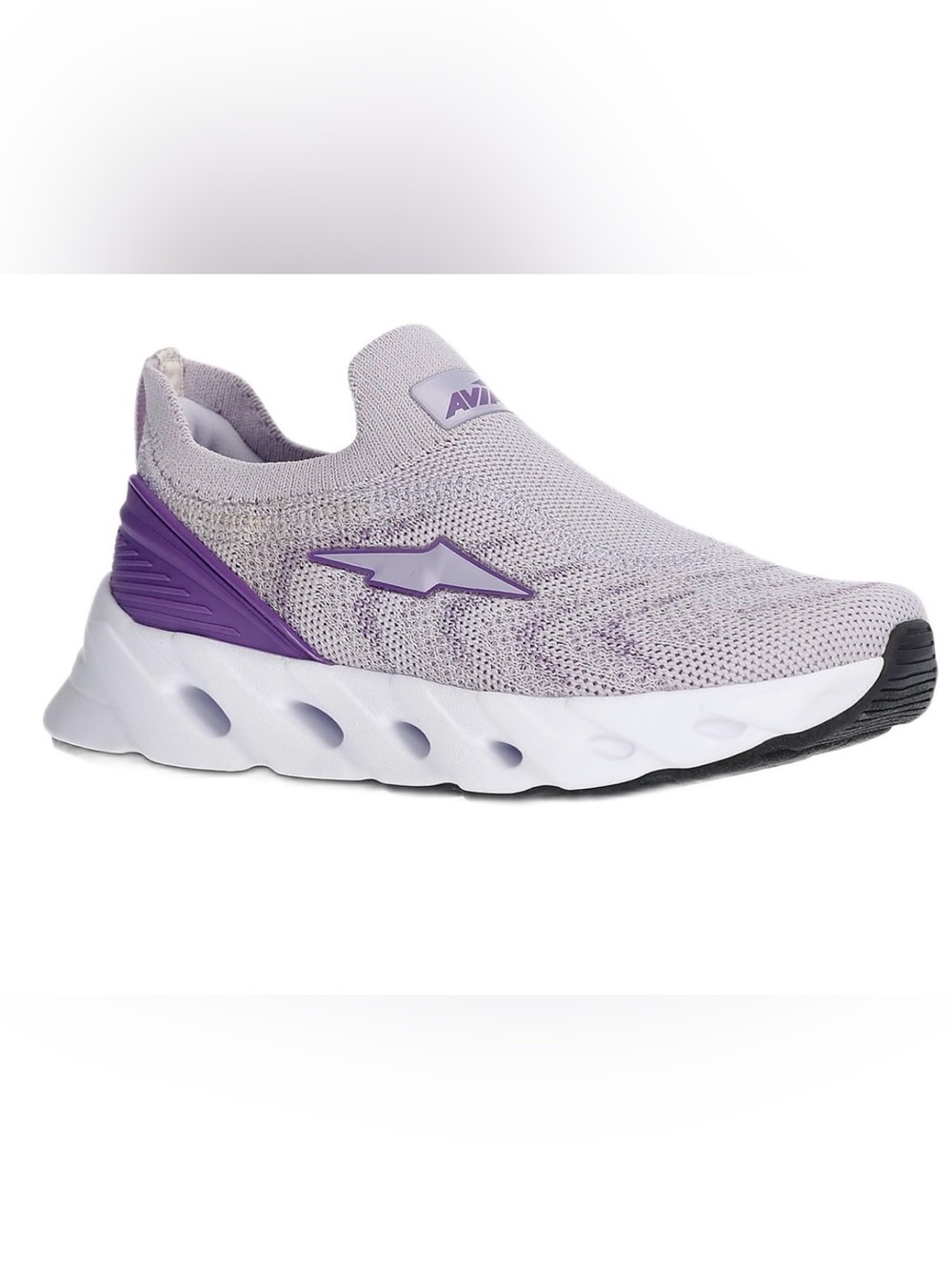 Avia big kids Lavender Slip-On Knit Athletic Shoe Sz 6